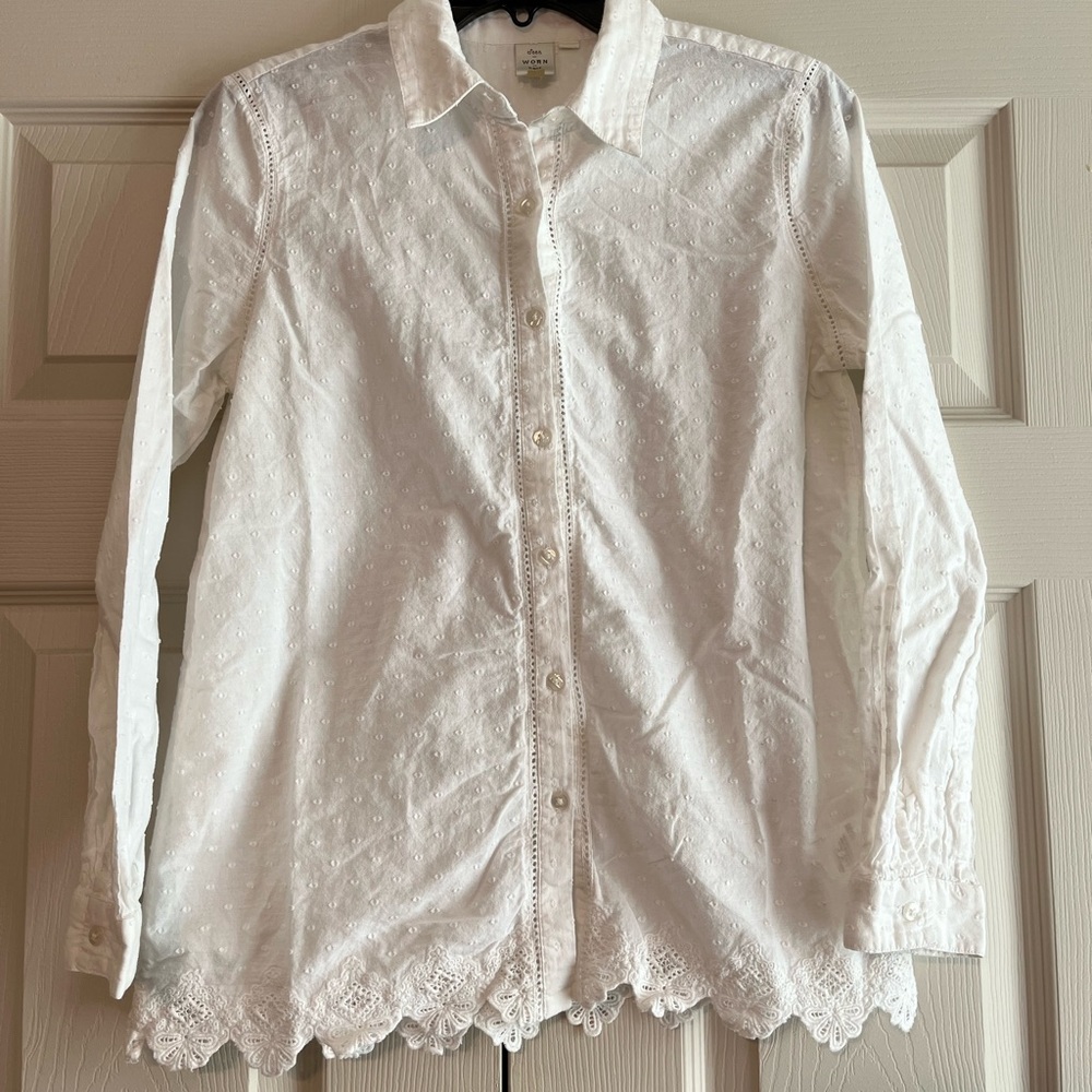 Classic white button down with special details